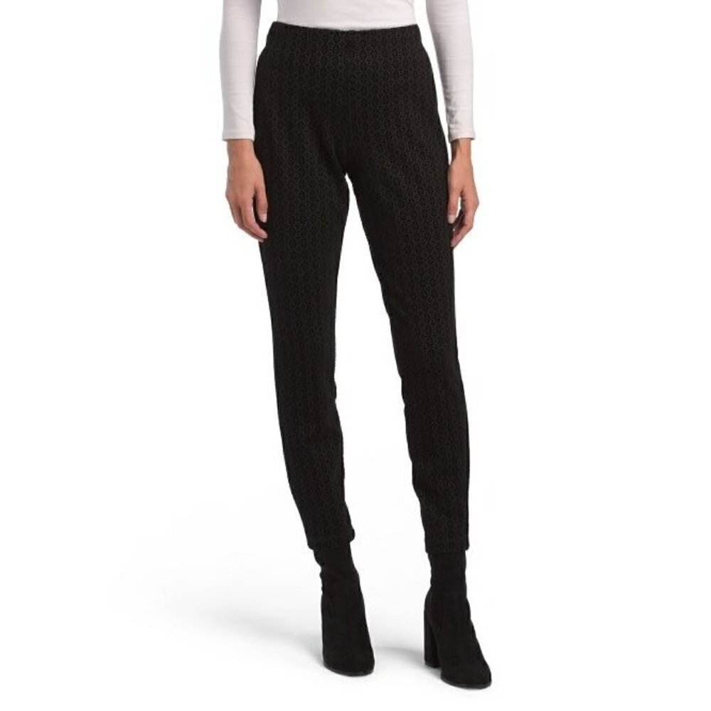 New -  NANETTE LEPORE Flocked Ponte Pants Tribal | L